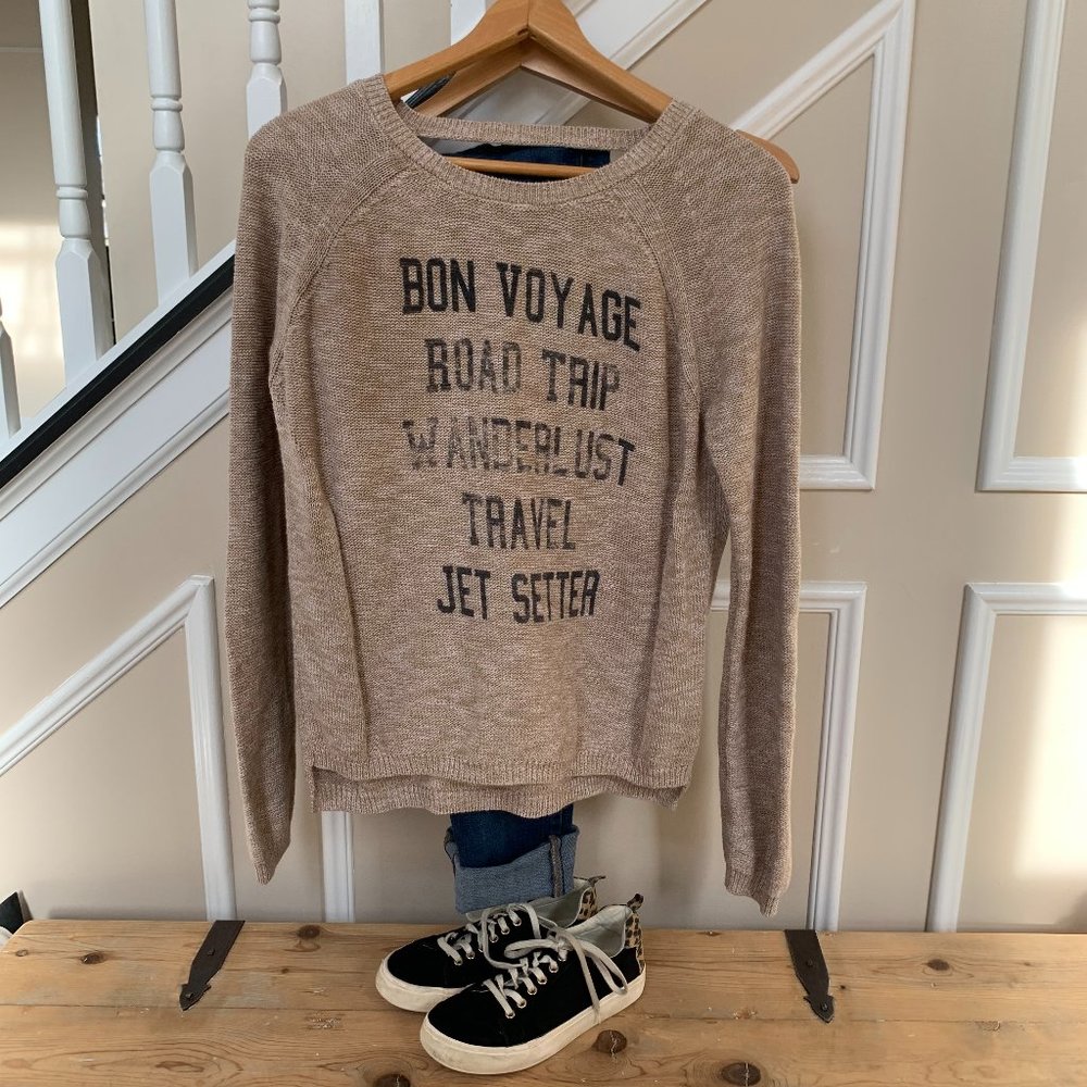 Brokedown  Bon Voyage Tan Sweater